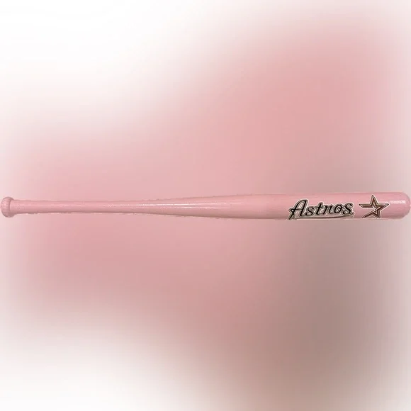 VTG RARE 2001 18” HOUSTON ASTROS COOPERSBURG SPORTS MLB PINK WOODEN BASEBALL BAT - Picture 4 of 6